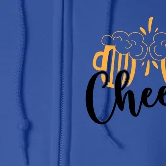 Cheers And Beer Craft Beer Lover National Beer Day Gift Full Zip Hoodie