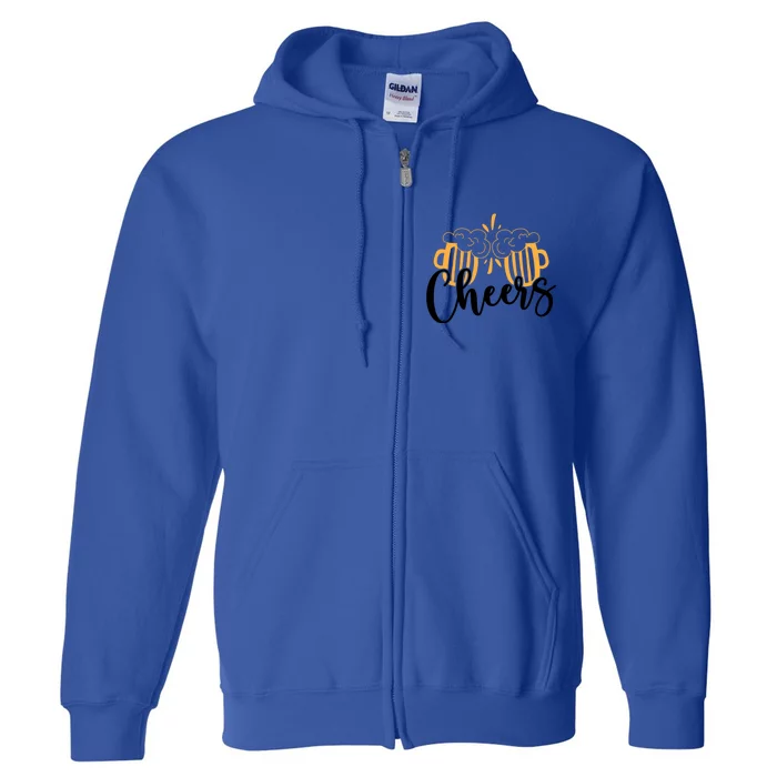 Cheers And Beer Craft Beer Lover National Beer Day Gift Full Zip Hoodie