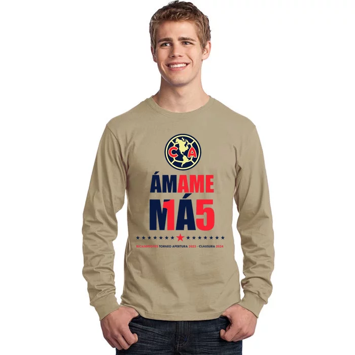 Club America Bicampeon Torneo Apertura 2023 Clausura 2024 Tall Long Sleeve T-Shirt