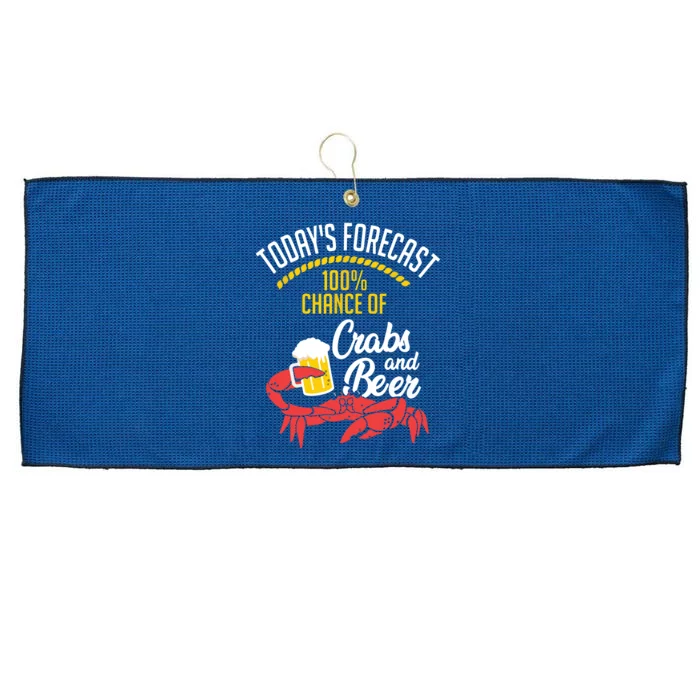 Crabs And Beer Chesapeake Blue Crab Shirts Crabbing Men Women Large Microfiber Waffle Golf Towel