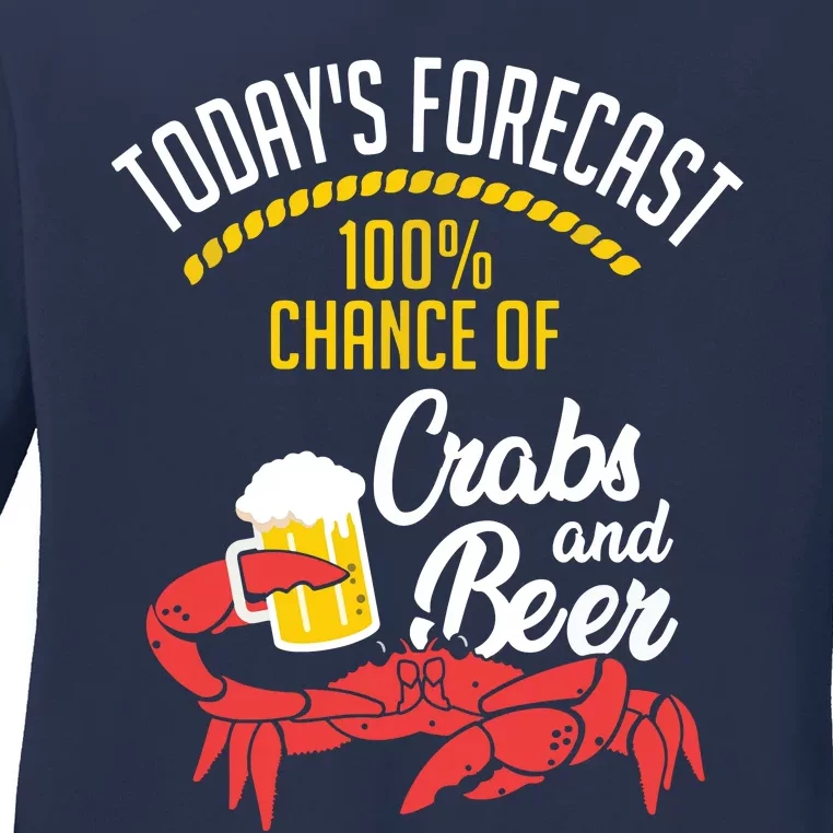 Crabs And Beer Chesapeake Blue Crab Shirts Crabbing Men Women Ladies Long Sleeve Shirt