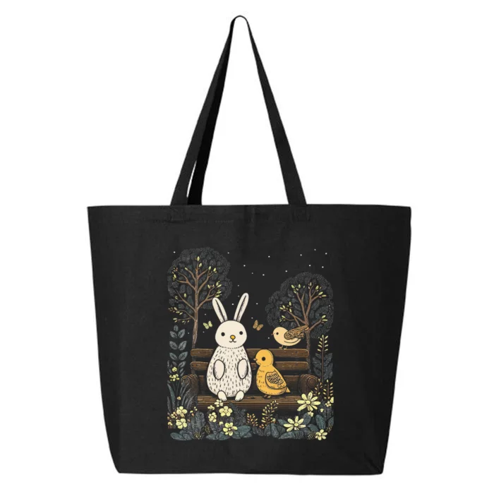 Cottagecore Aesthetic Bunny Chicken Easter 25L Jumbo Tote