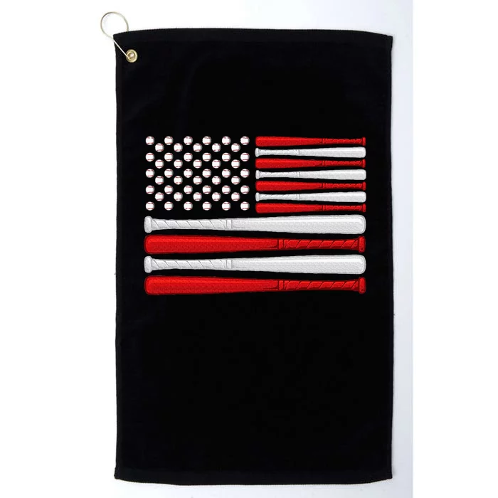 Classic American Baseball Flag Vintage Baseball Flag Platinum Collection Golf Towel