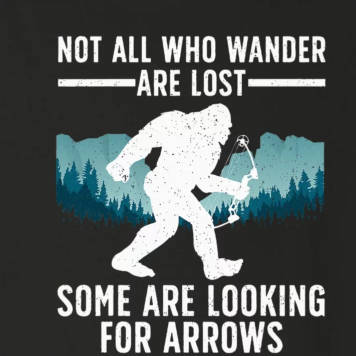 Cool Archery Bigfoot Not All Who Wander Are Lost Toddler Long Sleeve Shirt