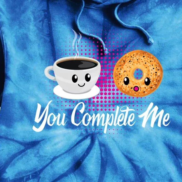 Coffee And Bagel Breakfast Complete Lovers Great Gift Tie Dye Hoodie