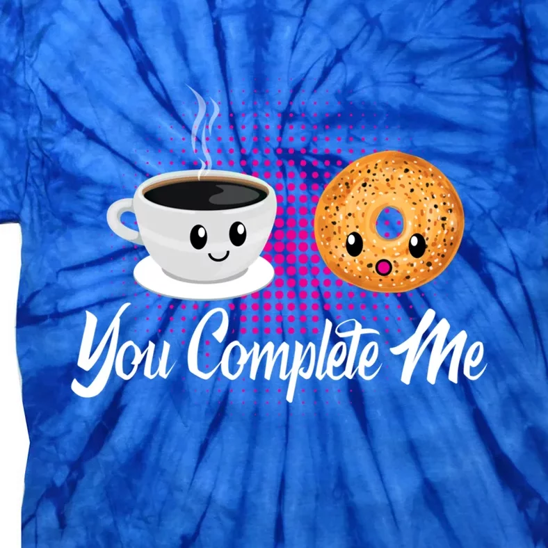 Coffee And Bagel Breakfast Complete Lovers Great Gift Tie-Dye T-Shirt