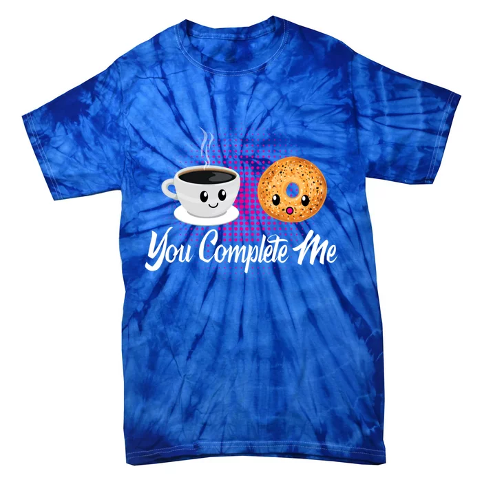 Coffee And Bagel Breakfast Complete Lovers Great Gift Tie-Dye T-Shirt