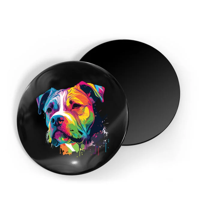 Colorful American Bulldog American Bully Men Women Magnet