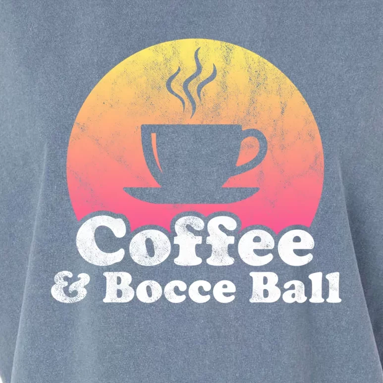 Coffee And Bocce Ball Cool Gift Garment-Dyed Women's Muscle Tee