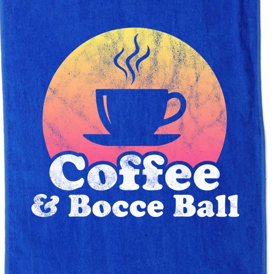 Coffee And Bocce Ball Cool Gift Platinum Collection Golf Towel