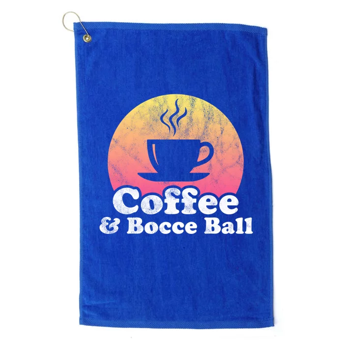 Coffee And Bocce Ball Cool Gift Platinum Collection Golf Towel