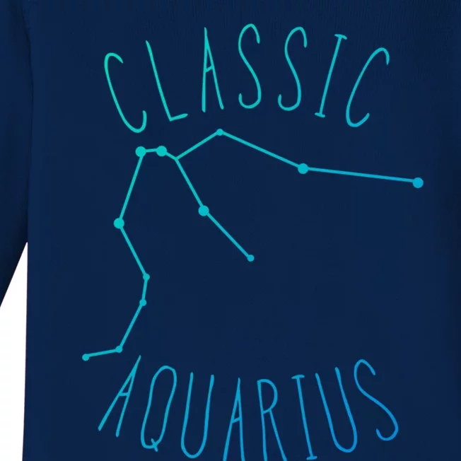 Classic Aquarius Constellation / Aquarius Astrology Quote Gift Baby Long Sleeve Bodysuit