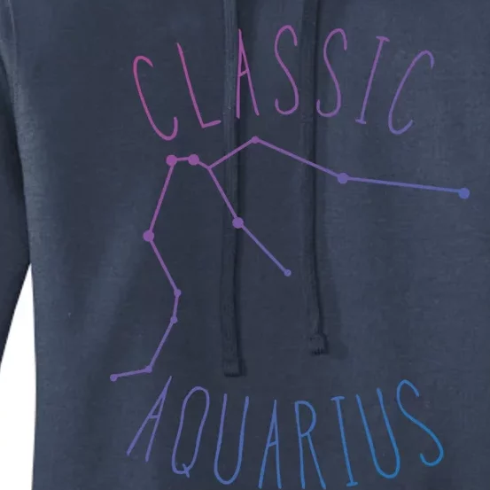 Classic Aquarius Constellation / Aquarius Astrology Quote Gift Women's Pullover Hoodie