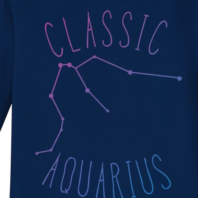 Classic Aquarius Constellation / Aquarius Astrology Quote Gift Baby Long Sleeve Bodysuit