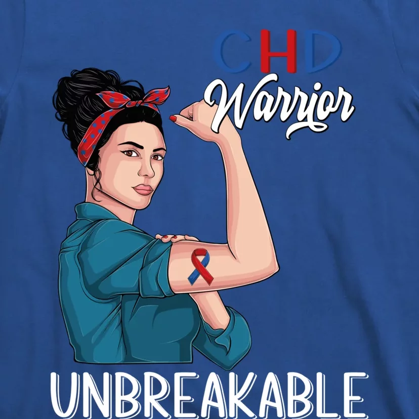 Chd Awareness Congenital Heart Defect Warrior Unbreakable Gift T-Shirt