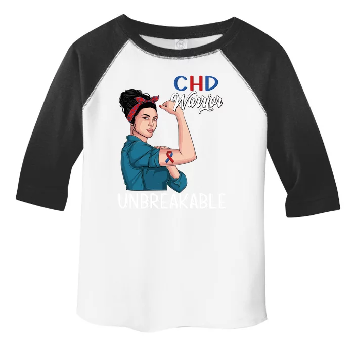 Chd Awareness Congenital Heart Defect Warrior Unbreakable Gift Toddler Fine Jersey T-Shirt