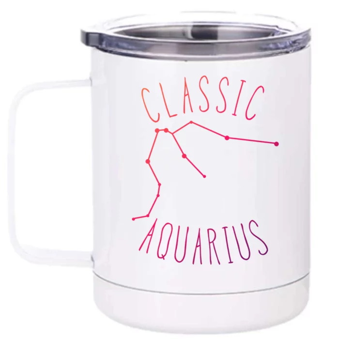 Classic Aquarius Constellation / Aquarius Astrology Quote Gift Front & Back 12oz Stainless Steel Tumbler Cup