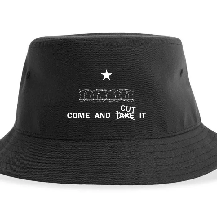 Come And Cut It Border Razor Wire Cutting Us Border Crossing Sustainable Bucket Hat