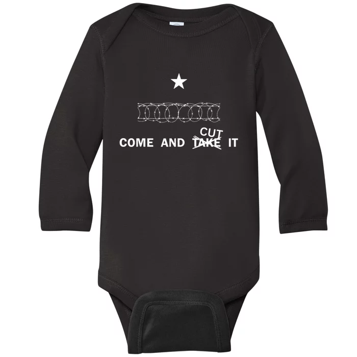 Come And Cut It Border Razor Wire Cutting Us Border Crossing Baby Long Sleeve Bodysuit