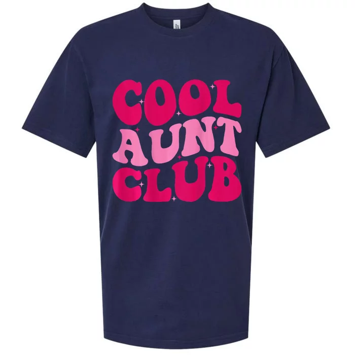 Cool Aunt Club Funny Aunt Apparel Cute Aunt Groovy Women Sueded Cloud Jersey T-Shirt