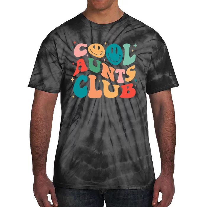 Cool Aunt Club Groovy Retro Smile Cool Aunt Club Aunties Tie-Dye T-Shirt