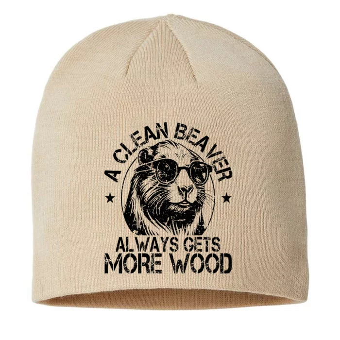 Cute American Clean Beaver Always Gets More Wood Beaver Love 8 1/2in Sustainable Knit Beanie