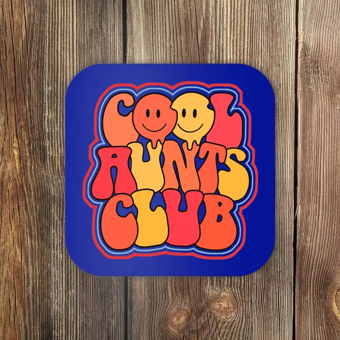 Cool Aunts Club Cute Groovy Aunt Life Auntie Gift Coaster