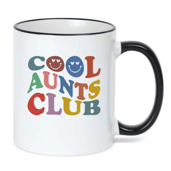 Cool Aunts Club Groovy Retro Trendy Cool Aunst Club Auntie Cool Gift Black Color Changing Mug