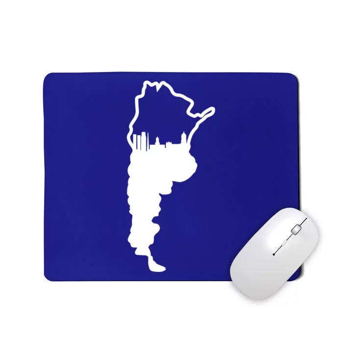 Cool Argentina Country Outline Buenos Aires City Skyline Gift Mousepad