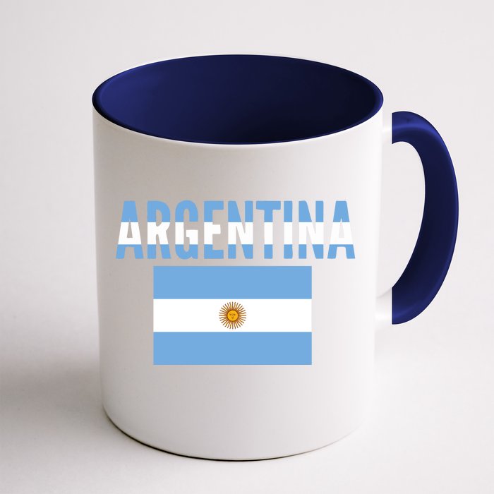 Cool Argentina Country Flag Soccer Front & Back Coffee Mug