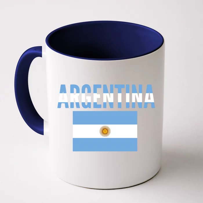 Cool Argentina Country Flag Soccer Front & Back Coffee Mug