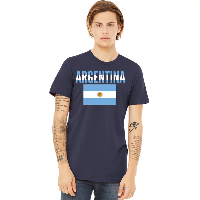 Cool Argentina Country Flag Soccer Premium T-Shirt