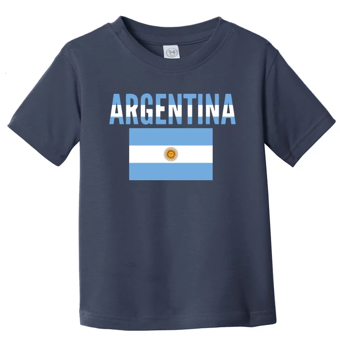 Cool Argentina Country Flag Soccer Toddler T-Shirt