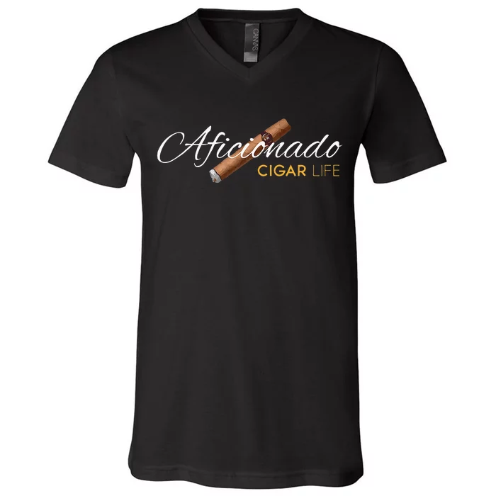 Cigar Aficionado. Cigar Life V-Neck T-Shirt