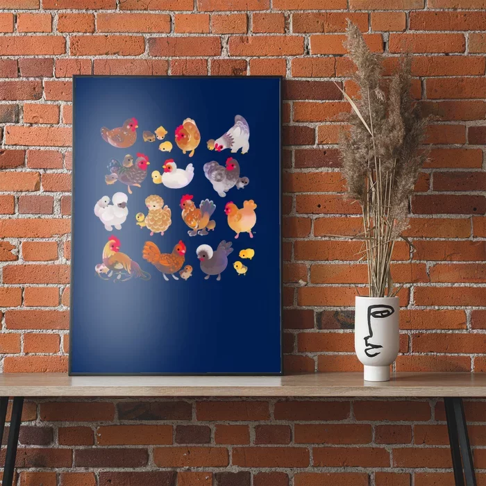 Chicken And Chick Pastel Poster