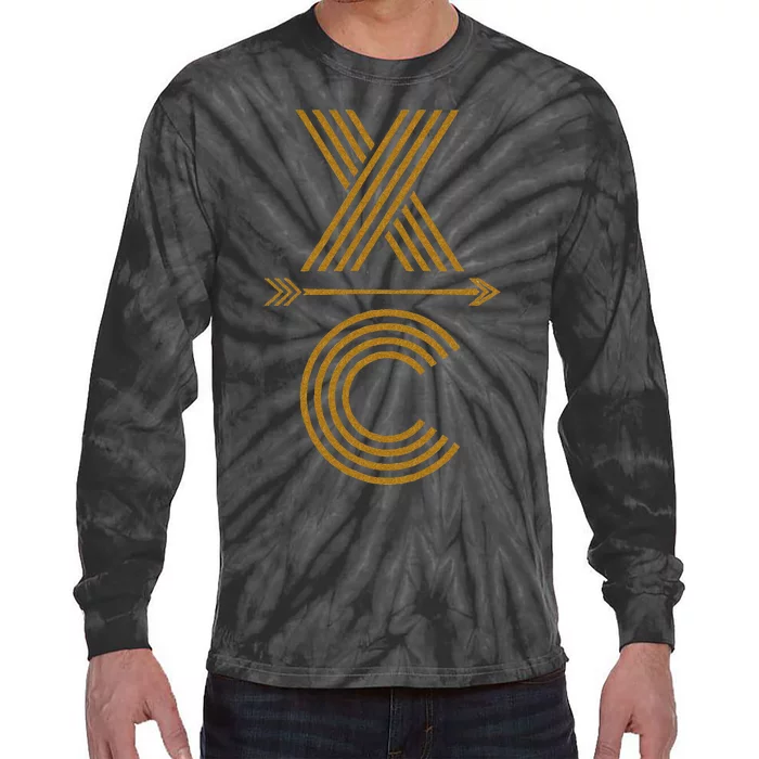 CX A Cross Country Running Design Tie-Dye Long Sleeve Shirt