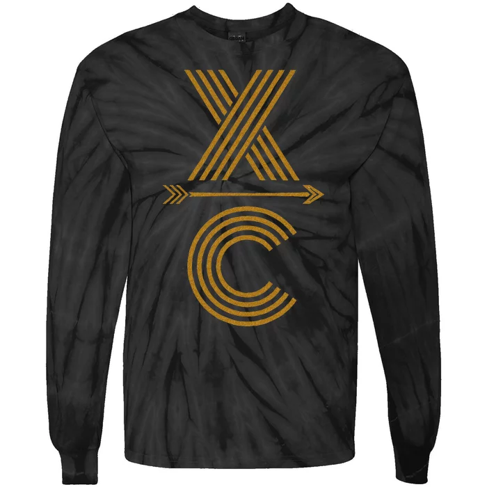 CX A Cross Country Running Design Tie-Dye Long Sleeve Shirt