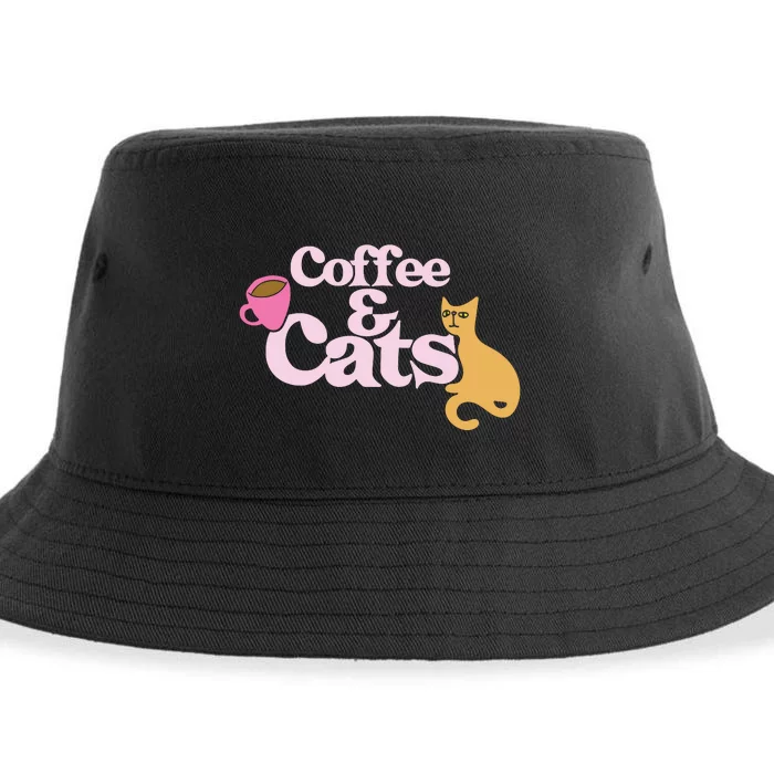 Coffee And Cats |Cat Lovers I Love Coffee Tee Sustainable Bucket Hat