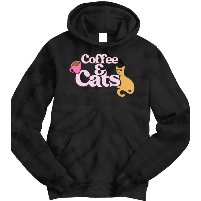 Coffee And Cats |Cat Lovers I Love Coffee Tee Tie Dye Hoodie