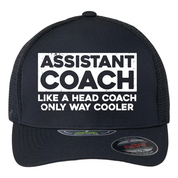 Cool Assistant Coach For Men Women Tennis Softball Coaches Flexfit Unipanel Trucker Cap