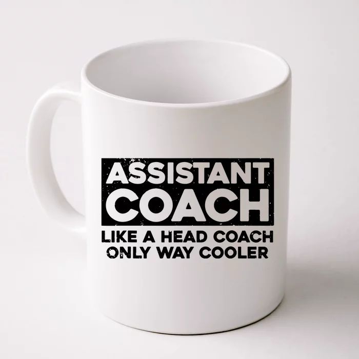 Cool Assistant Coach For Men Women Tennis Softball Coaches Front & Back Coffee Mug