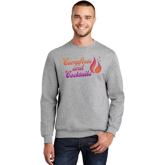 Campfires And Cocktails Gift Tall Sweatshirt