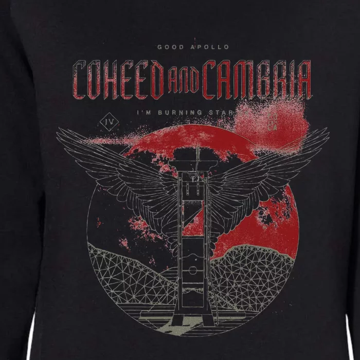 Coheed And Cambria Death Moon Womens California Wash Sweatshirt