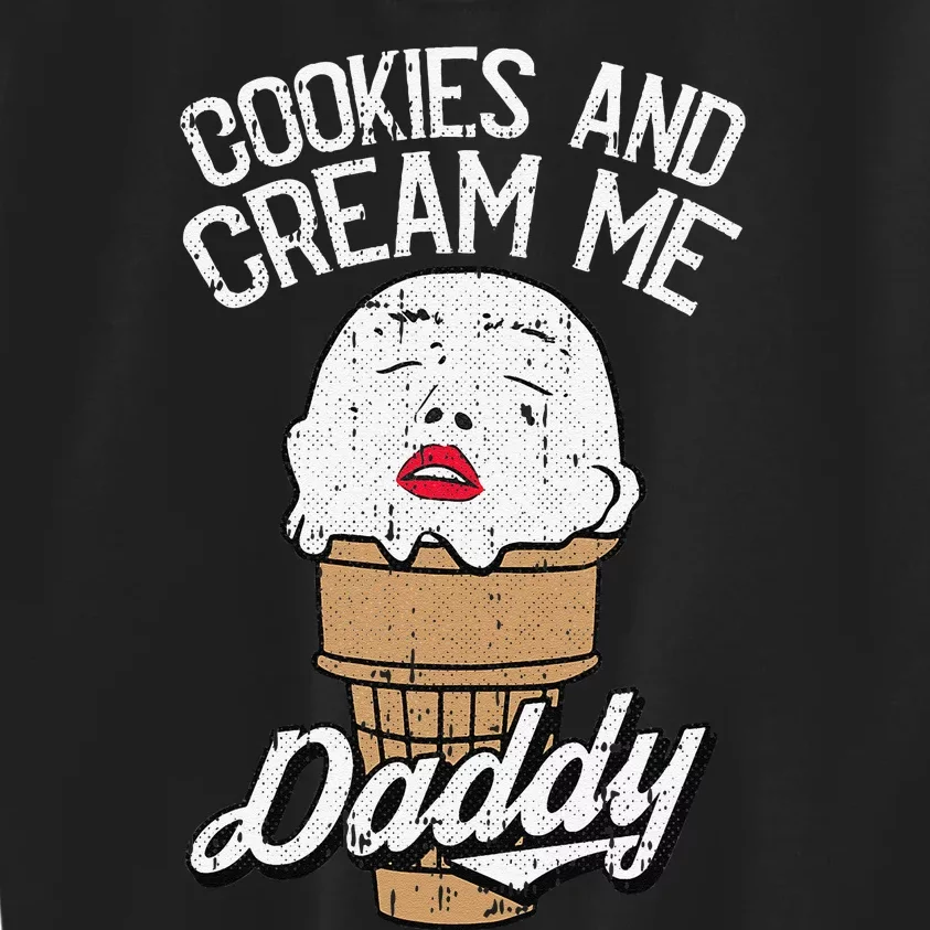 Cookies And Cream Me Daddy Lazy Halloween Kids Sweatshirt