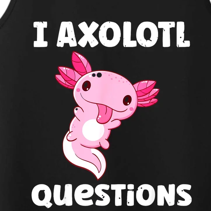 Cute Axolotl Performance Tank