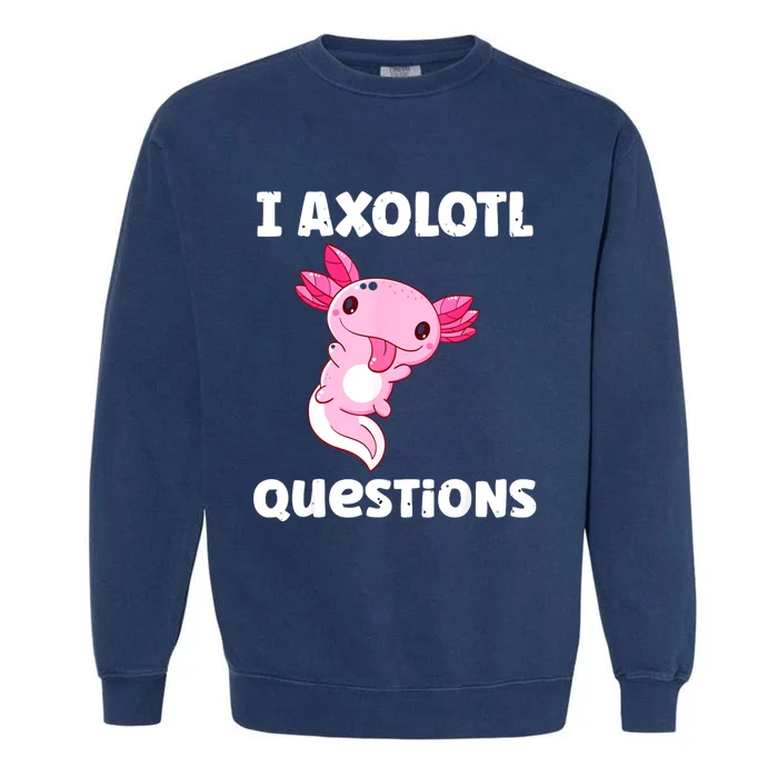 Cute Axolotl Garment-Dyed Sweatshirt