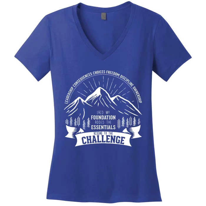 Challenge A Classical Conversations Homeschooling Gift Women's V-Neck T-Shirt