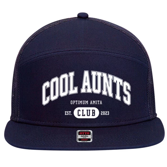 Cool Aunts Club Gift 7 Panel Mesh Trucker Snapback Hat