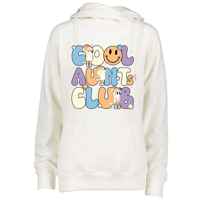 Cool Aunt Club Risky Aunt Frisky Cool Aunt Club Funny Family Womens Funnel Neck Pullover Hood