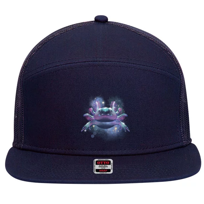 Cosmic Axolotl 7 Panel Mesh Trucker Snapback Hat